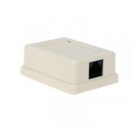Розетка компьютерная внешняя 1-порт, UTP RJ-45 (8P8C), CAT 5e