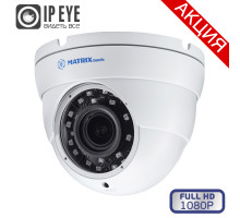 Купольная IP-камера MATRIXtech MT-DM2.0IP30VSG PoE audio (2,8-12mm)