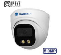 Купольная IP-камера MATRIXtech MT-DM5.0IP20G-M B PoE D-LED (2,8mm) + микрофон