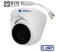 Купольная IP-камера MATRIXtech MT-DP3.0IP20MG + PoE сплиттер (2,8mm)